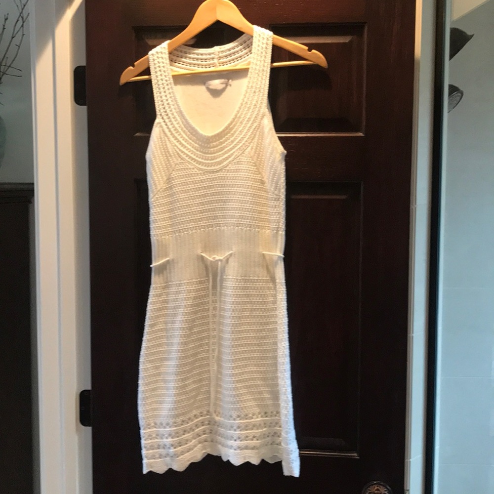 White knit summer dress